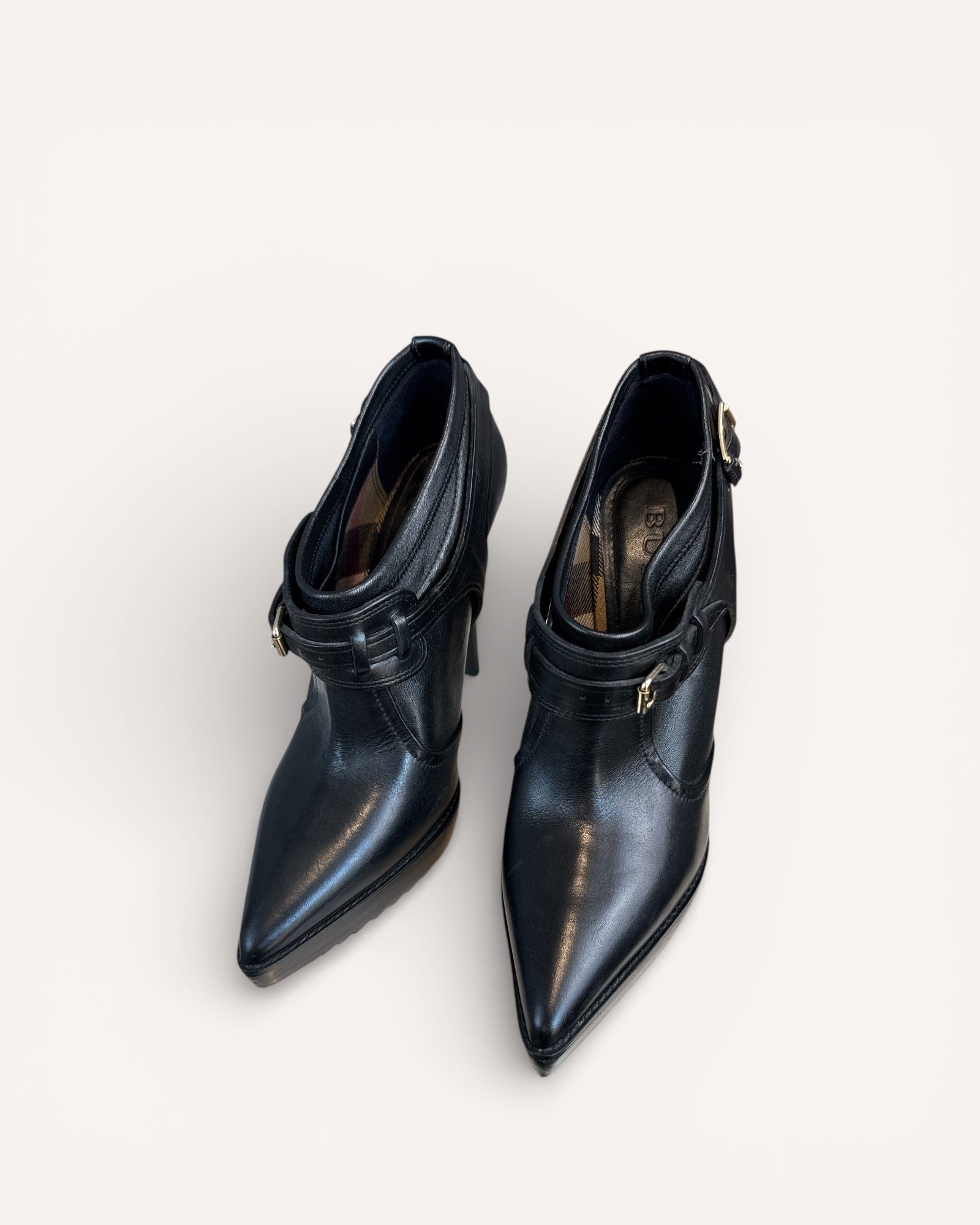 Burberry Black Buckle Heels