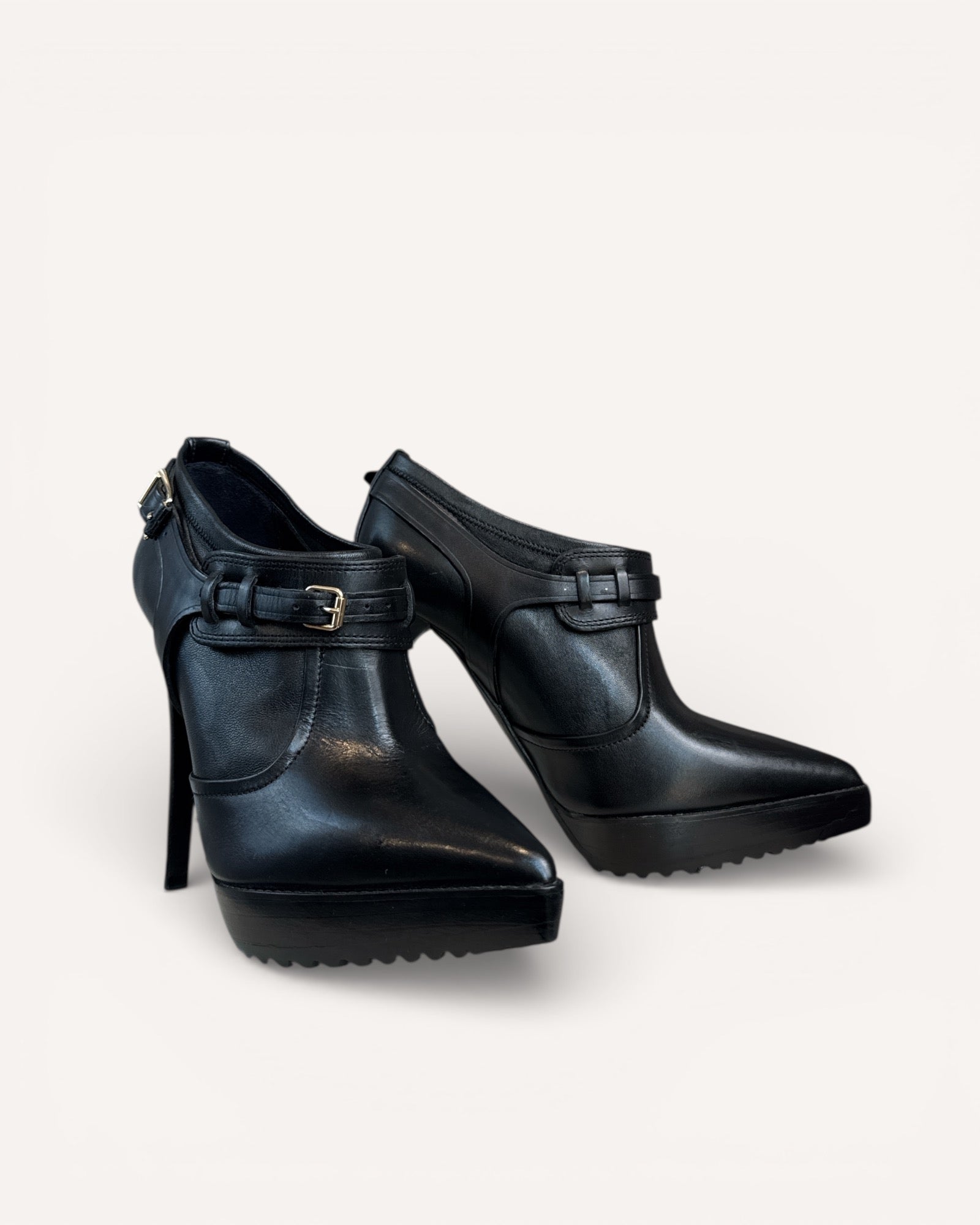 Burberry Black Buckle Heels