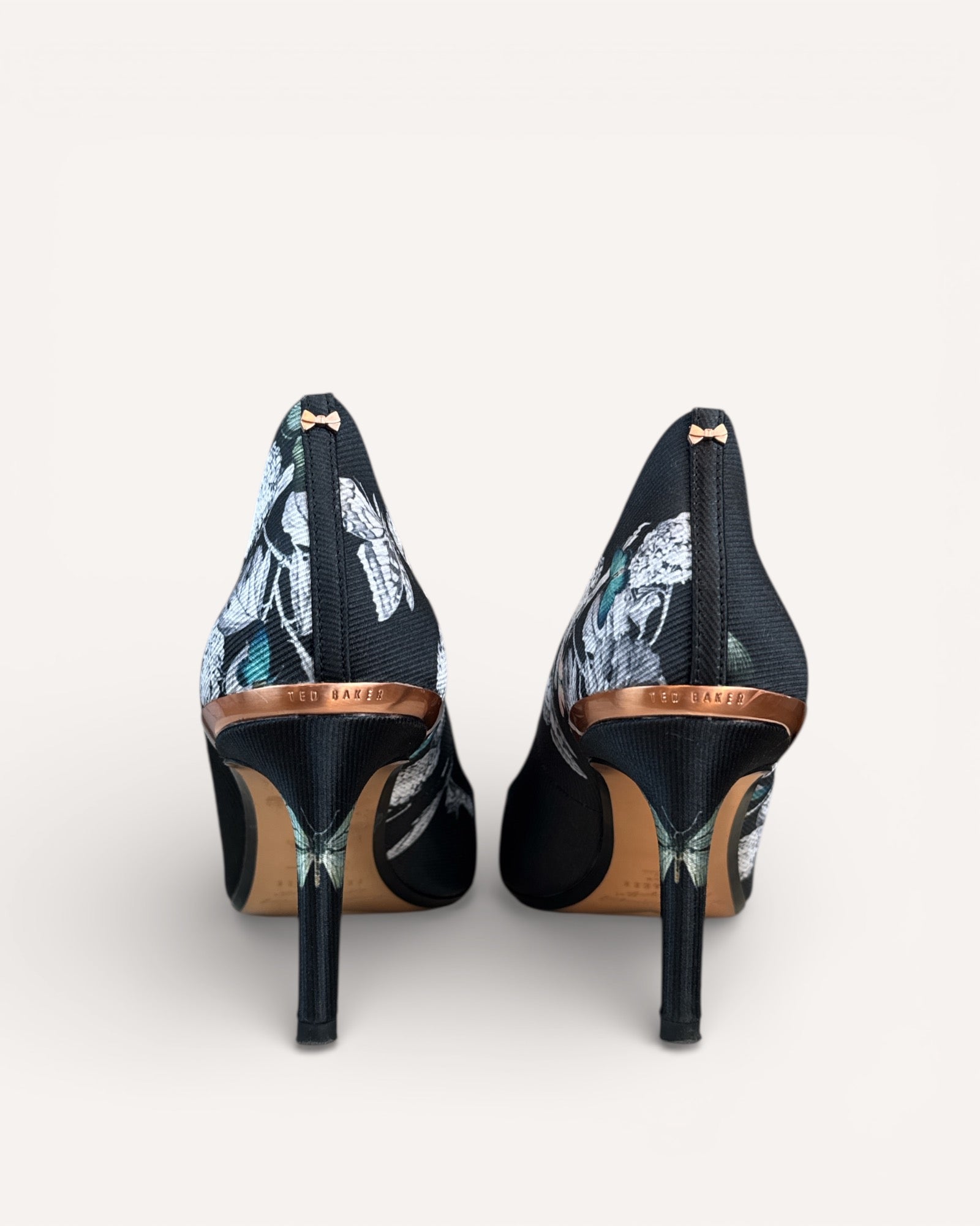Ted Baker Black/Grey/Orange Butterfly Pumps, 38.5
