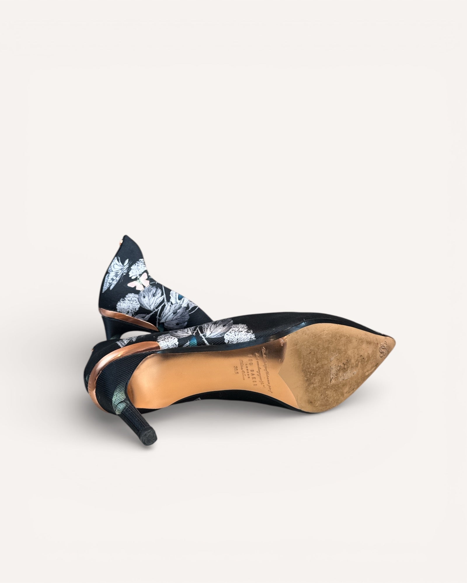 Ted Baker Black/Grey/Orange Butterfly Pumps, 38.5