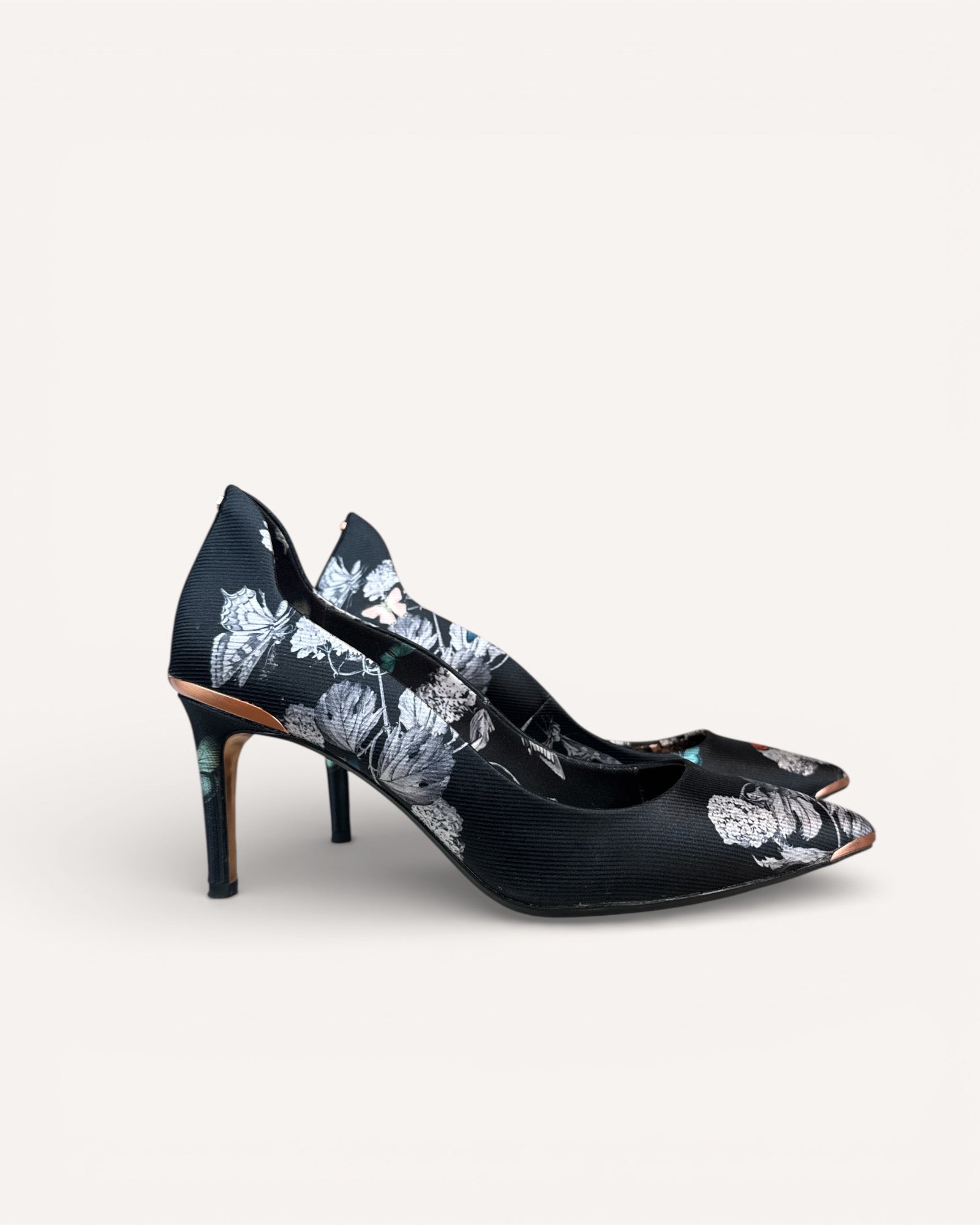 Ted Baker Black/Grey/Orange Butterfly Pumps, 38.5