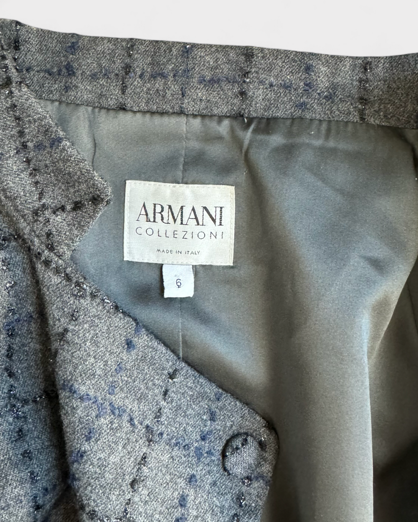 Veste grise à carreaux brillant, Armani, 6