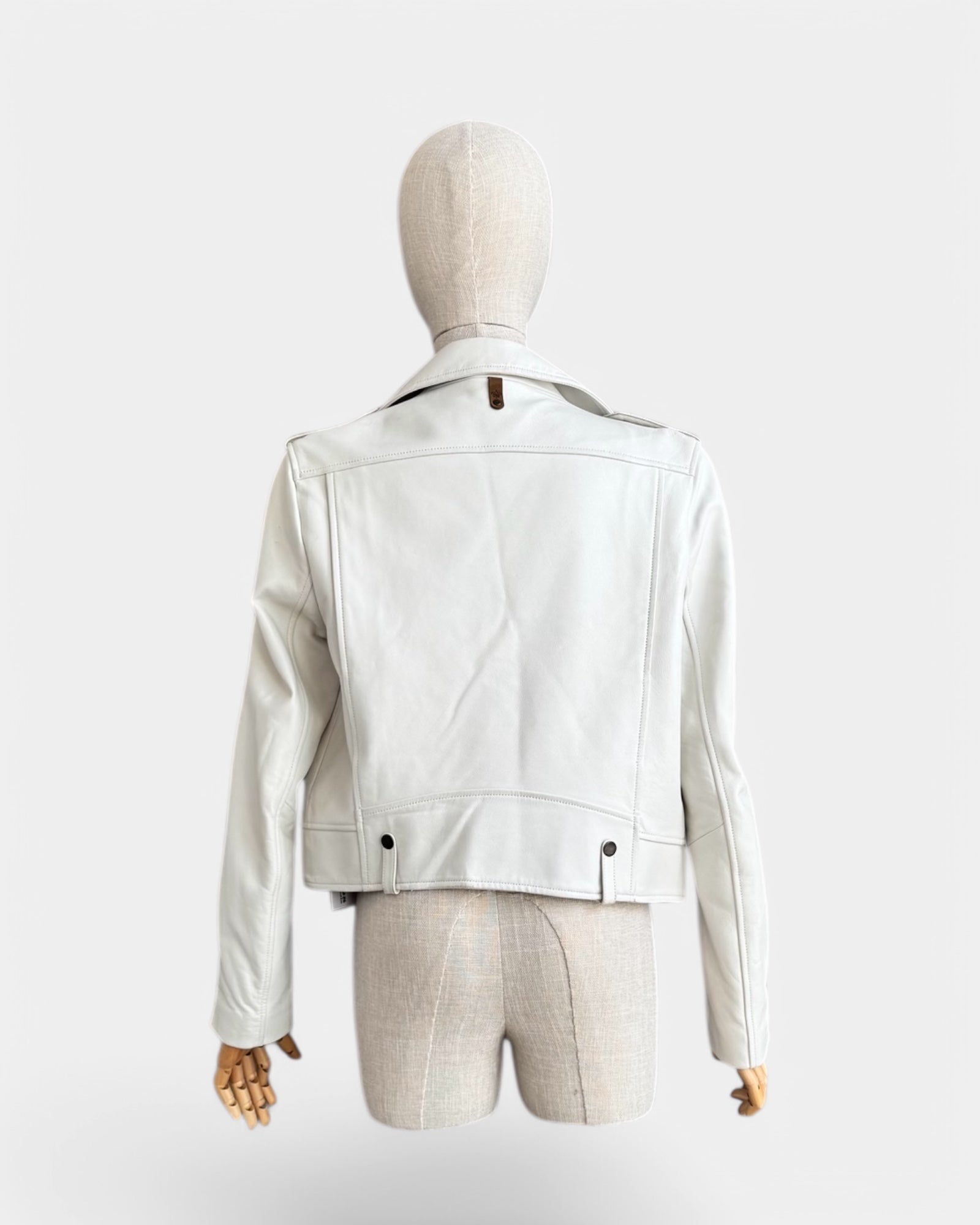 Mackage white leather perfecto, M