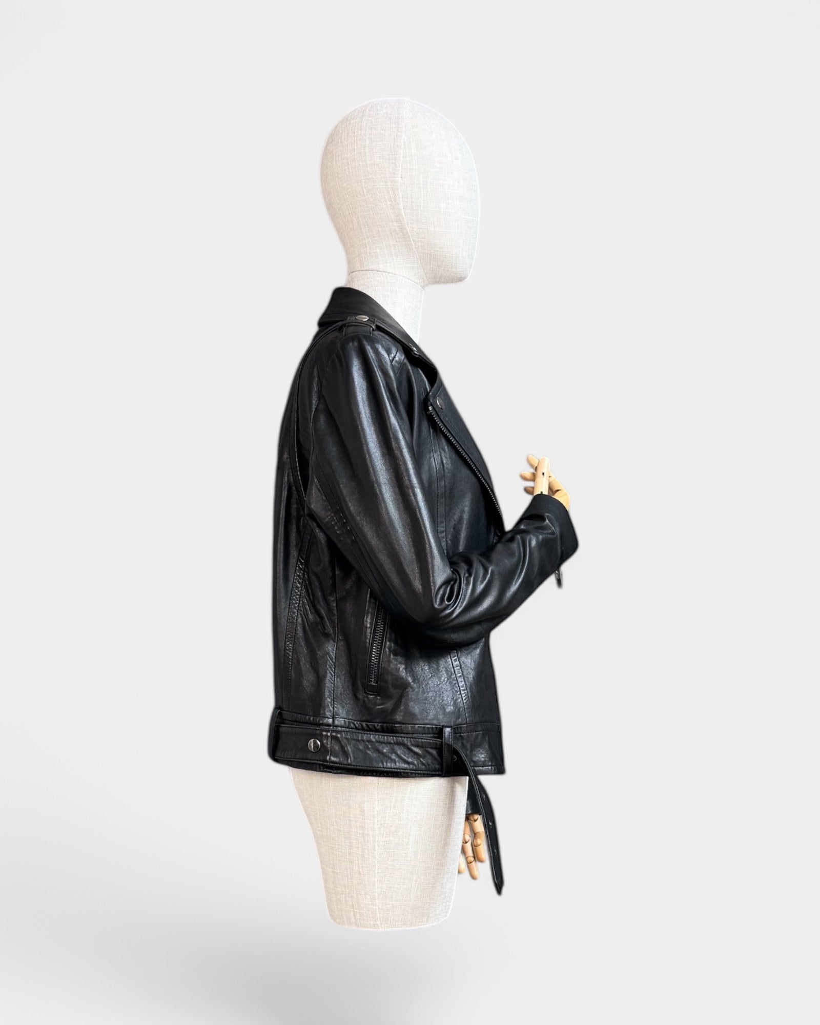 Mackage Black Leather Jacket, S