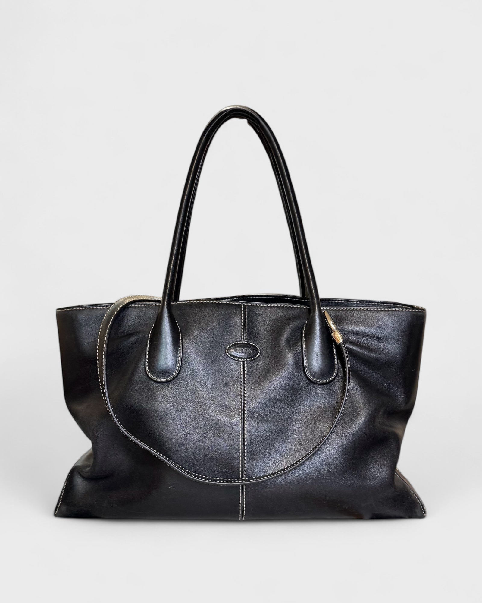 Tods Black Leather Handbag